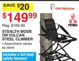 Dunham's Sports STEALTH MODE OR VULCAN STEEL CLIMBER offer