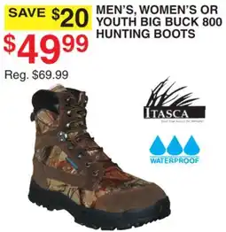 Dunham's Sports MEN'S, WOMEN'S OR YOUTH BIG BUCK 800 HUNTING BOOTS offer