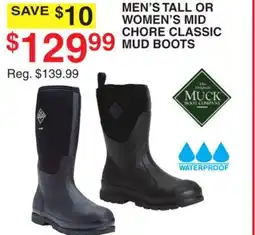 Dunham's Sports MUCK MEN'S TALL OR WOMEN'S MID CHORE CLASSIC MUD BOOTS offer