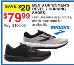 Dunham's Sports BROOKS MEN'S OR WOMEN'S REVEL 7 RUNNING SHOES offer