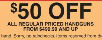 Dunham's Sports ALL REGULAR PRICED HANDGUNS offer