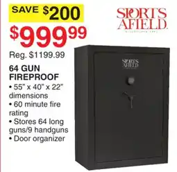 Dunham's Sports SPORTS AFIELD 64 GUN FIREPROOF offer