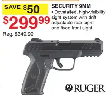 Dunham's Sports RUGER SECURITY 9MM offer