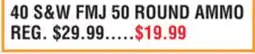 Dunham's Sports BLAZER 40 S & W FMJ 50 ROUND AMMO offer