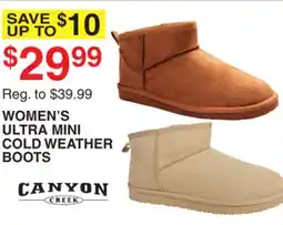 Dunham's Sports CANYON CREEK WOMEN'S ULTRA MINI COLD WEATHER BOOTS offer