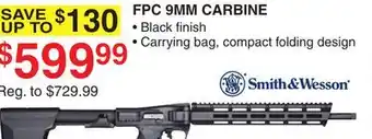 Dunham's Sports FPC 9MM CARBINE offer