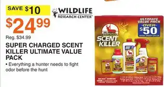 Dunham's Sports WILDLIFE SUPER CHARGED SCENT KILLER ULTIMATE VALUE PACK offer