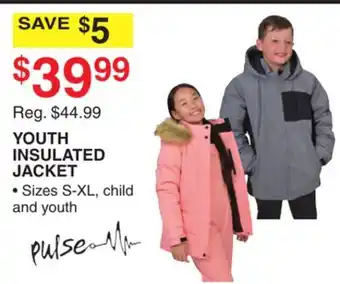 Dunham's Sports PULSE YOUTH INSULATED JACKET offer
