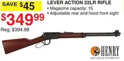 Dunham's Sports HENRY LEVER ACTION 22LR RIFLE offer