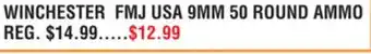 Dunham's Sports WINCHESTER FMJ USA 9MM 50 ROUND AMMO offer