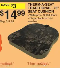 Dunham's Sports THERM-A-SEAT TRADITIONAL. 75 SEAT CUSHION offer