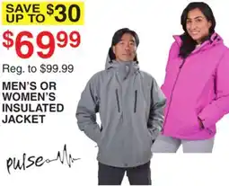 Dunham's Sports PULSE MEN'S OR WOMEN'S INSULATED JACKET offer