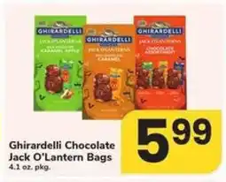 Safeway Ghirardelli Chocolate Jack O'Lantern Bags offer