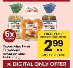 Safeway Pepperidge Farm Farmhouse Bread or Buns offer