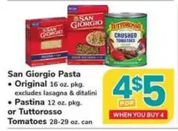 Safeway San Giorgio Pasta or Tuttorosso Tomatoes offer