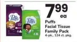 Safeway Puffs Facial Tissue Family Pack offer