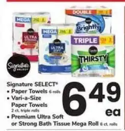 Safeway Signature SELECT Paper Towels offer