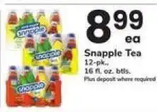 Safeway Snapple Tea offer