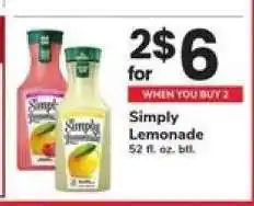 Safeway Simply Lemonade offer
