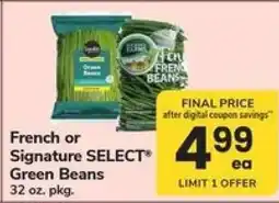 Safeway French or Signature SELECT Green Beans offer