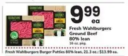 Safeway Fresh Wahlburgers Ground Beef offer
