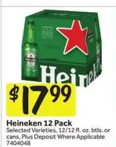 Stop&Shop Heineken 12 Pack offer