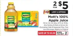 ShopRite Mott's 100% Apple Juice offer