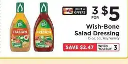 ShopRite Wish-Bone Salad Dressing offer