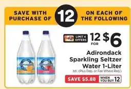 ShopRite Adirondack Sparkling Seltzer Water 1-Liter offer