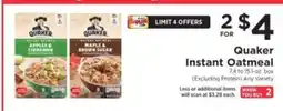ShopRite Quaker Instant Oatmeal offer