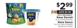 ShopRite Rana Ravioli / Rana Sauce offer