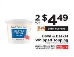 ShopRite Bowl & Basket Whipped Topping offer