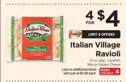 ShopRite Italian Village Ravioli offer