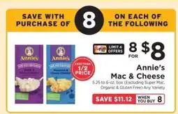 ShopRite Annie's Mac & Cheese offer