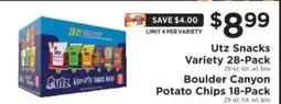 ShopRite Utz Snacks Variety 28-Pack offer
