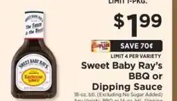 ShopRite Sweet Baby Ray’s BBQ or Dipping Sauce offer