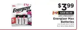 ShopRite Energizer Max Batteries offer