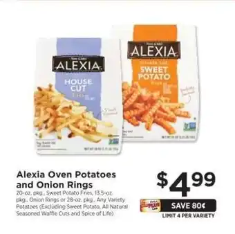 ShopRite Alexia Oven Potatoes and Onion Rings offer