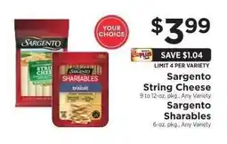 ShopRite Sargento String Cheese / Sargento Sharables offer