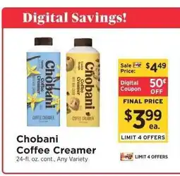 ShopRite Chobani Coffee Creamer offer