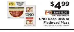 ShopRite UNO Deep Dish or Flatbread Pizza offer