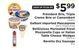 ShopRite Président Brie, Triple Creme Brie or Camembert offer