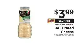 ShopRite 4C Grated Cheese offer