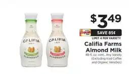 ShopRite Califia Farms Almond Milk offer