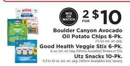 ShopRite Boulder Canyon Avocado Oil Potato Chips 6-Pk offer