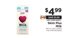ShopRite Skim Plus Milk offer