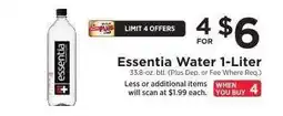 ShopRite Essentia Water 1 Liter offer
