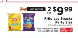 ShopRite Frito Lay Snacks Party Size offer