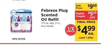 ShopRite Febreze Plug Scented Oil Refill offer