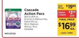 ShopRite Cascade Action Pacs offer